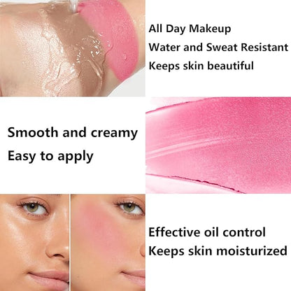 3Pcs Cream Contour Stick Makeup Kit, Shades with Highlighter, Blush and Bronzer Contour Stick for Sculpt the Cheeks, Long Lasting, Waterproof, Matte & Dewy Finish LIGHT(1+3+4)