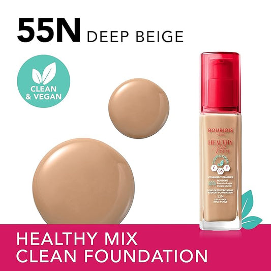 Bourjois Healthy Mix Clean & Vegan Foundation - 55N Deep Beige