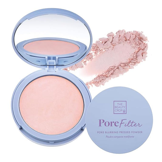 The Beauty Crop PoreFilter Pressed Powder - Blurs Pores & Controls Shine - Pink Shade - 0.34 oz