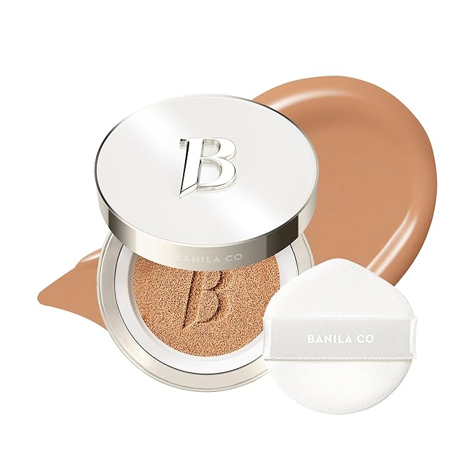 BANILA CO Covericious Ultimate Cover Cushion | Up to 100HR Long-Wear Foundation | 20 Shades for All Skin Tones | Matte & Lightweight Finish | Korean Cushion Foundation (14g / 0.49 oz), 32N OAT
