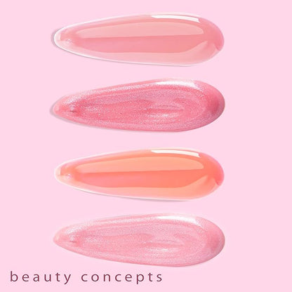 Beauty Concepts Lip Gloss Collection – Shimmering, Glossy Lip Makeup Set for a Radiant Finish, Pink Colors Collection