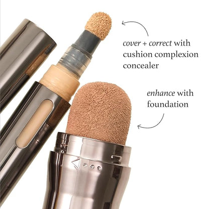 Julep Cushion Complexion Medium Coverage Foundation - Cashew | Covers, Brightens & Evens Skin Tone | On-The-Go Cushion Applicator | Hyaluronic Acid, Vitamin B5 & E