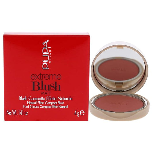 PUPA Milano Extreme Blush Matt - Lightweight - Pure Matte Color - Fresh And Natural Effect - Ultra-Soft Texture Merges Perfectly With Skin - Suitable For All Skin Types - 006 Vivid Apricot - 0.141 Oz