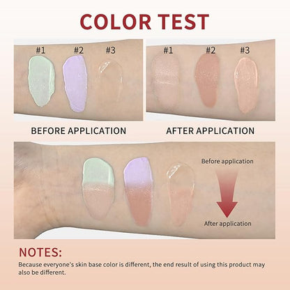 CC Cream Red Corrector with Centella,Redness Corrector for Face Blemishes,Red Skin,Acne Marks,Medium Coverage Color Correcting CC Cream,Lightweight and SPF Protection.(2pack)