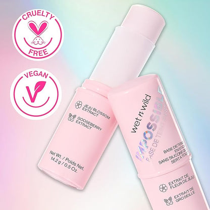 wet n wild Impossible Primer Stick, Enriched with Gooseberry & Jeju Blossom for a Brightening Durable Makeup Base, Vegan & Cruelty-Free