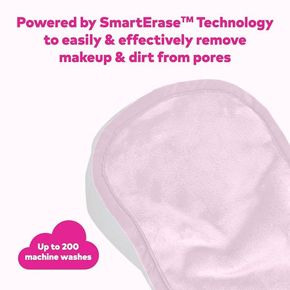 The Original MakeUp Eraser Mini PRO, Erase All Makeup With Just Water, Including Waterproof Mascara, Eyeliner, Foundation, Lipstick, Sunscreen and More! Silver Infused, 1ct.