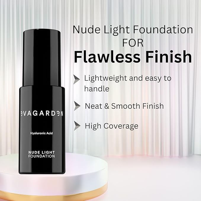 Nude Light Foundation - Fluid and Sensorial Makeup - With Moisturizing Properties - Smooth Coverage Blurs Small Imperfections for Flawless Appearance - 285 Pink Honey - 1.01 oz