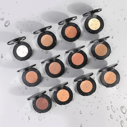 Flawless Pressed Powder, Setting Powder Makeup, Longwear Face Powder Foundation, Smooth Complexion, Portable Compact Long-Lasting Matte Finish 09