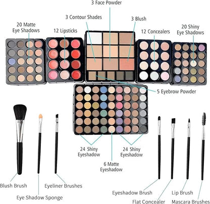 132 Color All In One Makeup For Women Full Kit,Professional Makeup Kit,Makeup Gift Set for Women,Beginner&Teens,Makeup set Include eyeshadow/lipstick/concealer/Lip Gloss/Eyeliner/Mascara (A1-01)