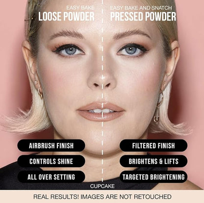 HUDA BEAUTY Easy Bake and Snatch Pressed Talc-Free Brightening and Setting Powder Cupcake