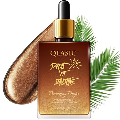 Face and Body Bronzer，Skin Care Essence Anti-Pollution Drops - Bronzing Serum & Facial Tanning Drops,Elf Bronzing,Natural Sunkissed Complexion