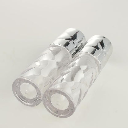 COSIDEA 16pcs Round 5ml 0.17oz silver Empty lip gloss tubes with wand prismatic Lipgloss tube containers for lip oil packing