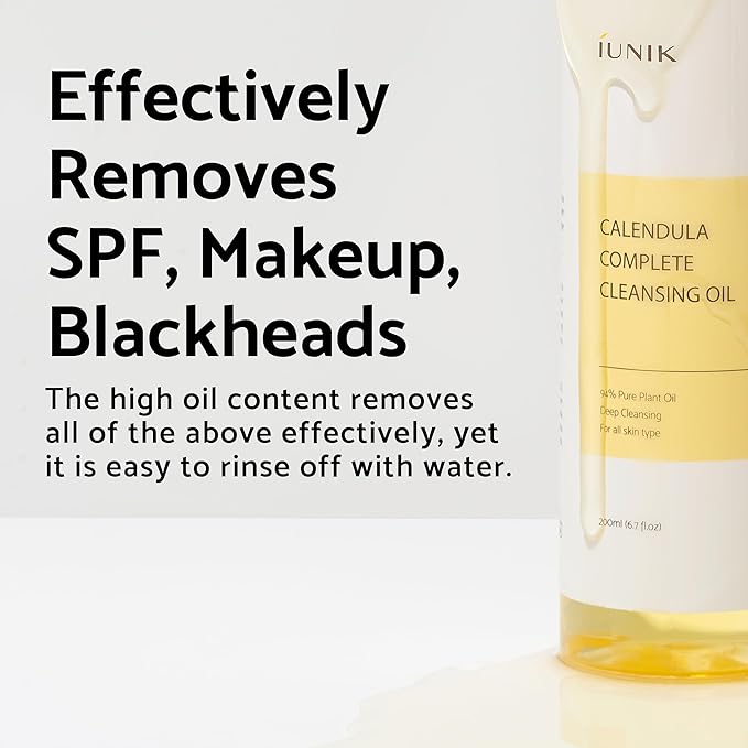 IUNIK Calendula Jojoba Oil Cleanser Gentle Makeup Remover Pore Cleansing Oil & Rose Galactomyces Synergy Serum, Tea Tree Relief Serum, Propolis Vitamin Synergy Serum Trial Travel Kit Korean Skincare
