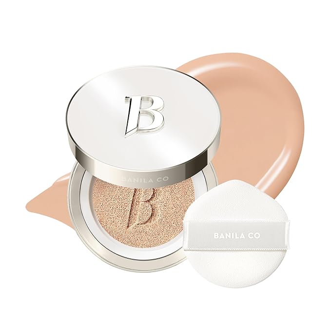BANILA CO Covericious Ultimate Cover Cushion | Up to 100HR Long-Wear Foundation | 20 Shades for All Skin Tones | Matte & Lightweight Finish | Korean Cushion Foundation (14g / 0.49 oz), 24C SAND