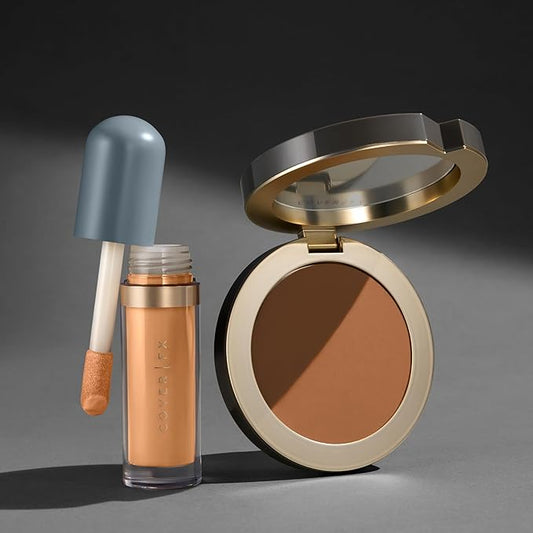 Cover FX Discoloration Kit: Total Coverage Cream Foundation - D1 + Skin Discovered Longwear Concealer, D1 - Full Coverage