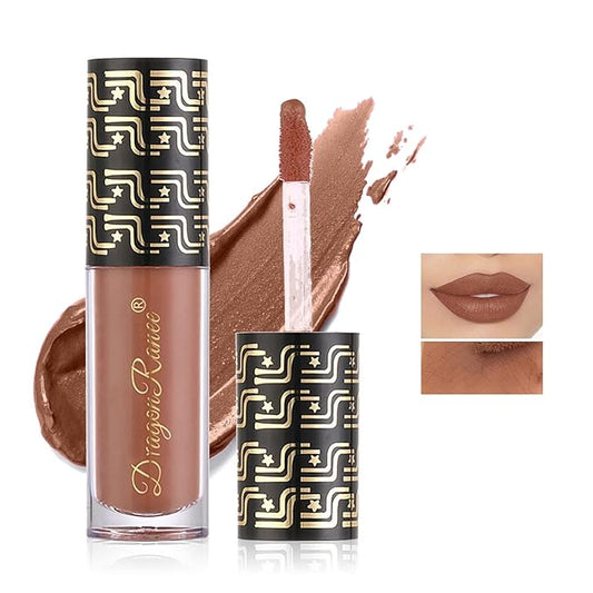 Matte Liquid Lipstick for Women, Warm Taupe Long Lasting Waterproof Lip Gloss, Non-Fading Nude/Purple Halloween Lipstick Lip Tint Makeup labiales mate 24 horas originales (#11 Warm Taupe)