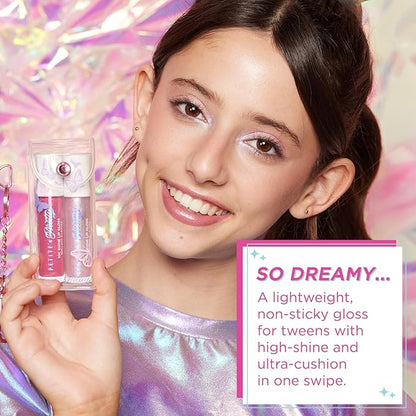 Petite 'N Pretty So Dreamy 10K Shine Lip Gloss Duo—Makeup for Girls, Kids, Tweens, Teens—High Shine, Lightweight, Made in the USA (First Freeze and Rosy Dreams)—Limited Edition