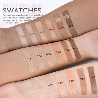 YOUNG VISION Water-Based Liquid Foundation – Full Coverage, Lightweight Makeup for Oily and Combination Skin, Natural Matte Finish, Waterproof and Sweat-Resistant,1.35 fl oz