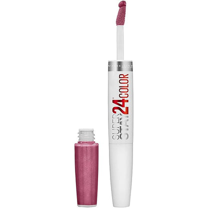 Maybelline Super Stay 24, 2-Step Liquid Lipstick Makeup, Long Lasting Highly Pigmented Color with Moisturizing Balm, Infinite Petal, Pink, 1 Count