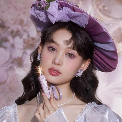 Flower Knows Violet Strawberry Rococo Glitter Lip Gloss G02+Strawberry Rococo Embossed Blush G01