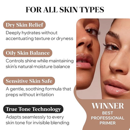Pro Silicone Face Primer – Instantly Blurs Pores, Hydrates & Smooths Skin, Makeup Base for Flawless Finish, Oil-Free, Lightweight Cream, Vegan & Cruelty-Free