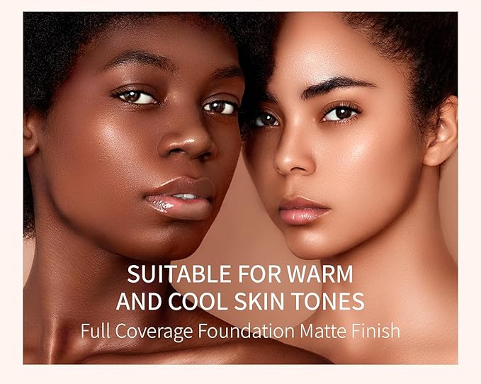 Foundation,Matte Foundation Concealer Full Coverage,Natural,Oil-Control &Waterproof Foundation Makeup For Women. (#102, 40ml)