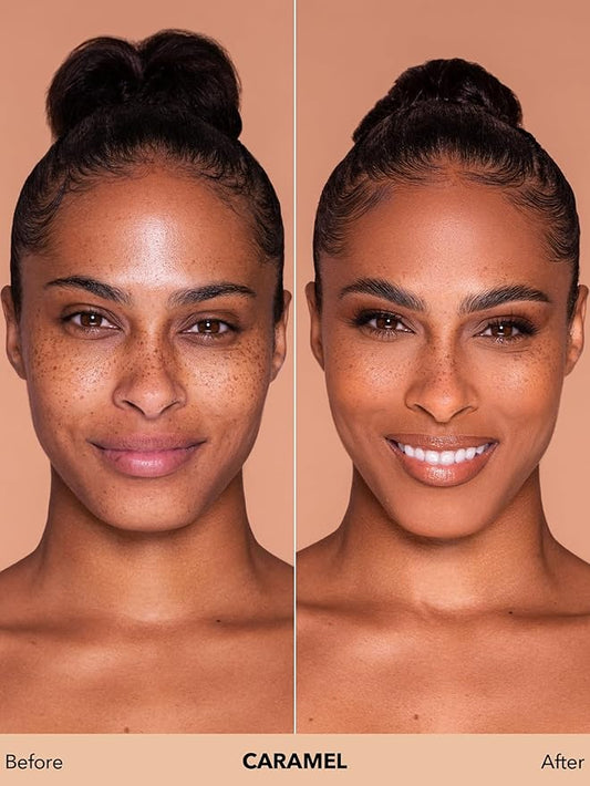 SHEGLAM Full Coverage Foundation Makeup Long Lasting Waterproof Matte Dewy Liquid Foundation - Caramel