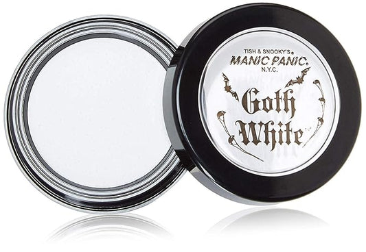 MANIC PANIC Goth White Cream to Powder Foundation - White Foundation for Goth Makeup, Cosplay & Halloween - Full Coverage & Matte Finish - Vegan & Cruelty-Free Cream Makeup