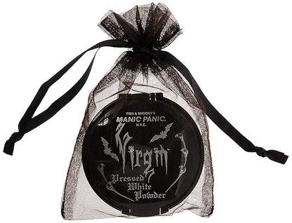 MANIC PANIC Vampyre's Veil Virgin White Pressed Powder - Matte Setting Powder for Cosplay, Theatrical & Goth Makeup - Full Coverage Face Makeup - Vegan & Cruelty-Free (2.4oz)