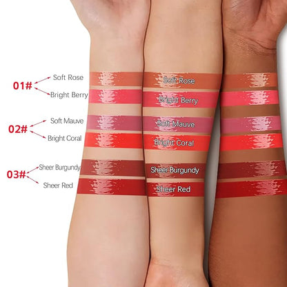 2 Pcs Liquid Blush, Long-lasting Liquid Blush for Cheeks and Eyes, High-pigment Color Lightweight Glowy Natural Facial Contouring