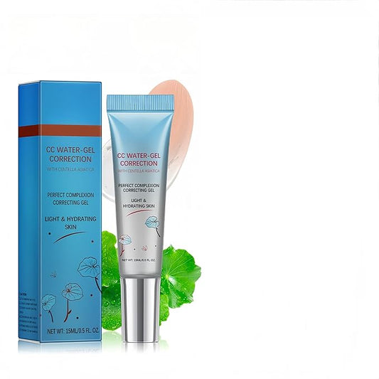 MAEPEOR Color Correcting CC Cream 5 Colors Lightweight Multi-Purpose Facial Concealer with Illuminating Finish Soothes & Hydrates Skin (05 Transparent)