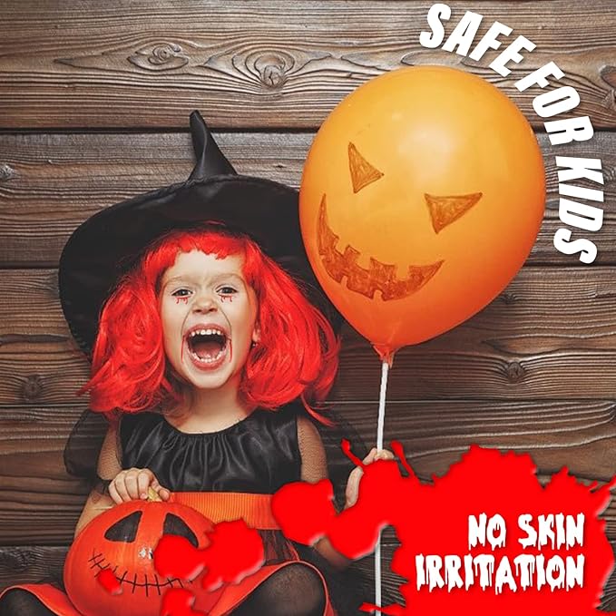 MANIC PANIC Dreamtone White Liquid Foundation Bundle with Vampire's Kiss Red Face & Body Paint, and Vampire Fake Blood