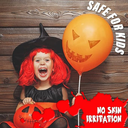 MANIC PANIC Dreamtone White Liquid Foundation Bundle with Vampire's Kiss Red Face & Body Paint, and Vampire Fake Blood