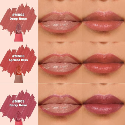 KIMUSE Lip Stain Tip Marker Set, Long Lasting Waterproof Smudgeproof Lip Liner Stain, Matte Natural Finish, All Day Wear Lip Color (Rouge Essentiel)
