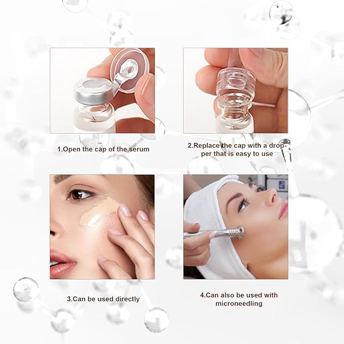 BB Facial Glow Starter Kit Hydration Serum Foundation Skincare Mix 0.27oz Hydration Ampoule and Essence Foundation 12 Vials Glow Pigment Skincare Kit (Mix color)