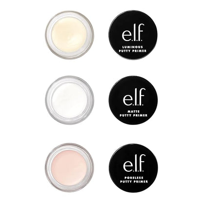e.l.f. Cosmetics Putty Primer Trio, Includes Poreless Putty, Matte Putty & Luminous Putty, Travel Size, 0.14 Oz (4g) Each, 0.14 ounces