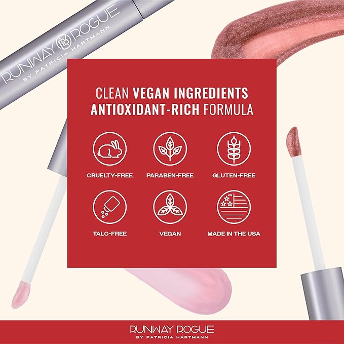 Runway Rogue Classic Lip Gloss, Nude Medium-Sheer Hydrating Lip Gloss, ‘Supermodel’