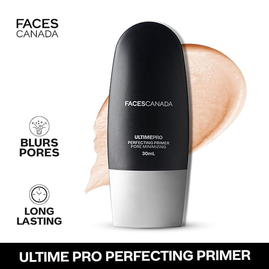 Ultime Pro Perfecting Face Primer | Lightweight & Pore Minimizing | Makes Makeup Long Lasting | Oil Free Matte Primer | 1.01 Fl oz (30ml)