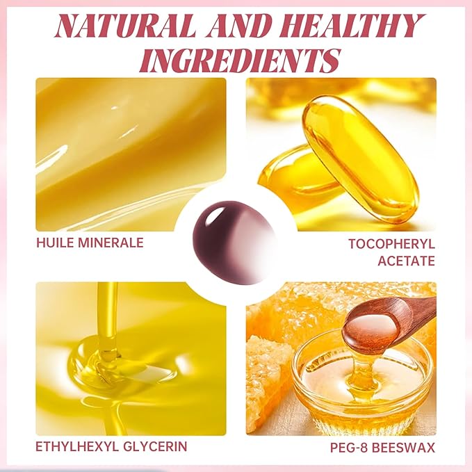 Nourishing Lip Gloss with Brown Lip Liner Combo Set, Moisturizing High Shine Lip Glow Oil Fresh Lightweight Lip Care, Glossy Plumper Lip Gloss for Women, Long Wear Liquid Lipstick Makeup Kit#3