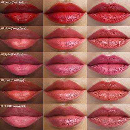 Lux Triple Cure Lipstick Tyche (Pink Coral) (0.12oz) Natural Tinted Korean Lip Balm, Petroleum/Paraben Free natural ingredients moisturizing + exfoliating + coloring all at once,lip balm hydrating