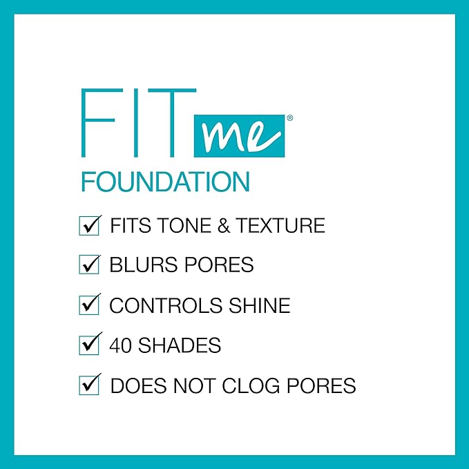 Maybelline Fit Me Matte + Poreless Liquid Foundation Makeup, Classic Beige, 1 fl; oz; Oil-Free Foundation (Pack of 2)