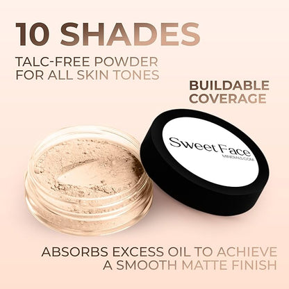 (Fair Shade 1) (5gm Jar) FOUNDATION Mineral Makeup with SPF 18+, Full Coverage Matte Loose Powder, Bare Face Cosmetics