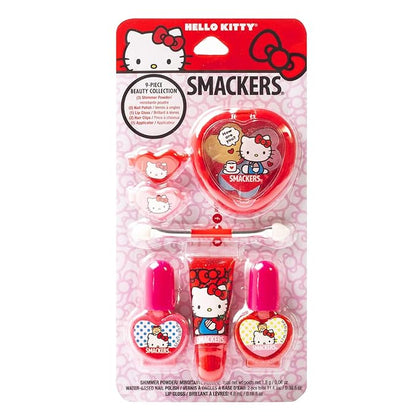 Lip Smacker Sanrio Hello Kitty Makeup Set, Kids Color Collection, 3 Moisturizing, Smoothing Soft Shine, Hydrating & Protecting Products, Fun Flavors, Cruelty-Free & Vegan