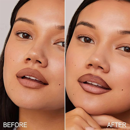OETUIOW Lip Stain Peel Off, Lip Liner Moisturizing Long-Lasting & Waterproof, Transfer Proof & Plumping, Non-Stick Cup, Rose Color