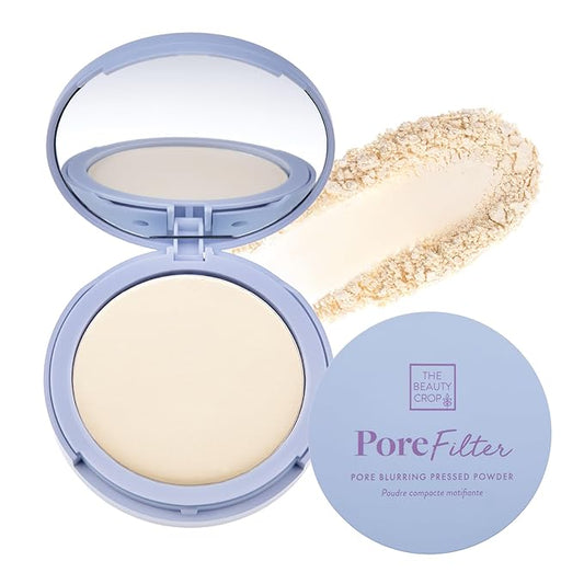 The Beauty Crop PoreFilter Pressed Powder - Blurs Pores & Controls Shine - Banana Lite Shade - 0.34 oz