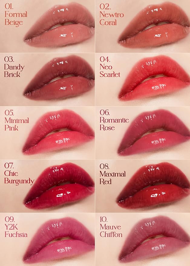 I'M MEME Gloss Tint - Lip Silhouette 10 Mauve Chiffon | Highly Pigmented, Long Lasting, Hydrating & Moisturizing, Light-weight, Glossy Finish, Buildable, Nourishing, 4ml