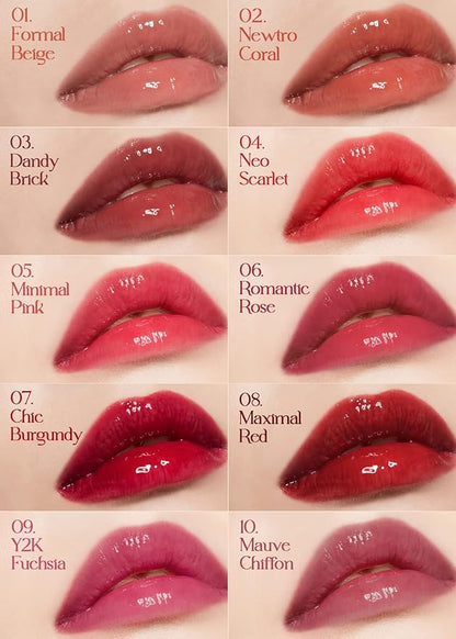 I'M MEME Gloss Tint - Lip Silhouette 10 Mauve Chiffon | Highly Pigmented, Long Lasting, Hydrating & Moisturizing, Light-weight, Glossy Finish, Buildable, Nourishing, 4ml