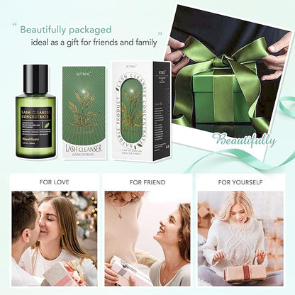 Eyelash Cleanser Concentrate Unscented 100ml Lash Extension Shampoo Natural Foaming Cleanser DIY Wash for Extensions Lashes with Home Care-Makes 60ml Bottles