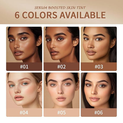 Foundation Stick Beauty Balm Serum Boosted Skin Tint, Solid Tinted Moisturizing Serum Contour Stick Foundation Face Stick for Women, Natural Finish Makeup