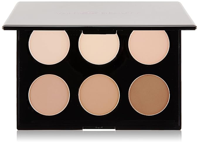 Contour & Highlight Palette, Sculpt, Define, Palette Powder Contour Kit with Mirror - 6 Highly Pigmented Matte Colors For Contouring And Highlighting